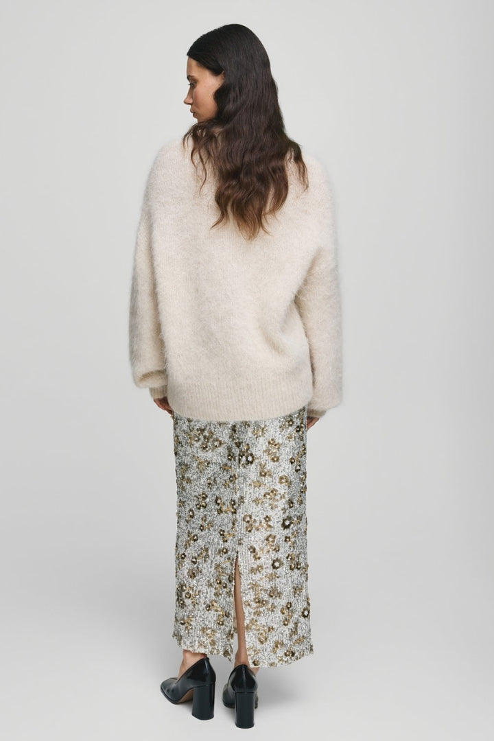 Magnolia HW Skirt EMB Silver/T Coco