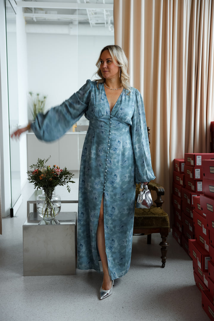 Positano Maxi Dress Dusty Blue
