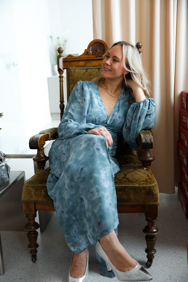 Positano Maxi Dress Dusty Blue