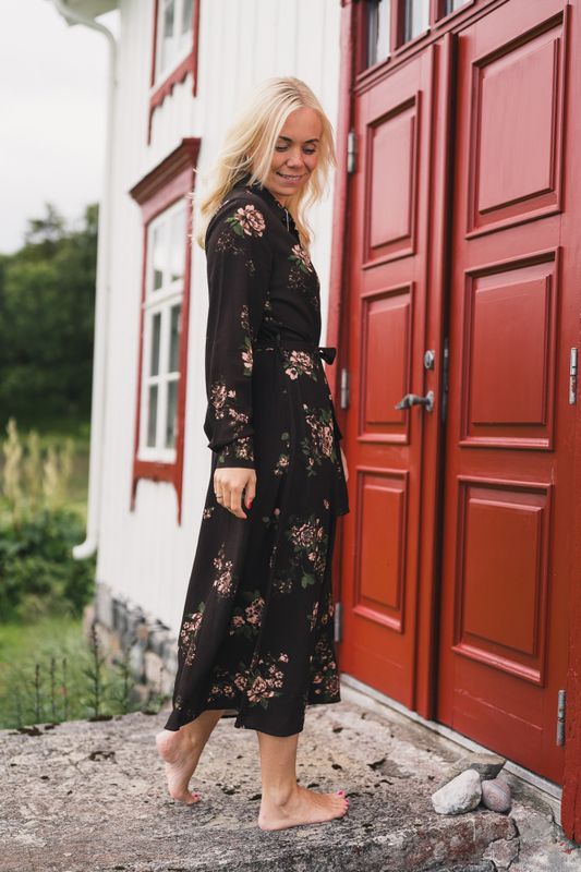 Irene Shirt Dress Misty Rose Flower