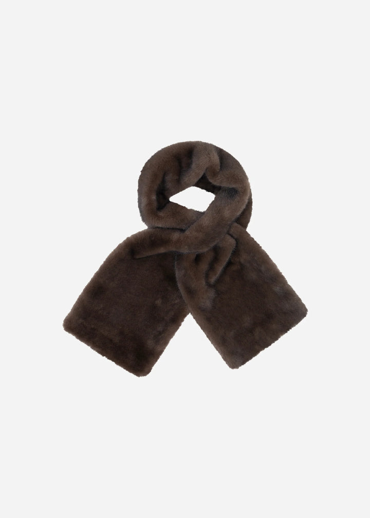 Jemma Faux Mink Scarf Choco