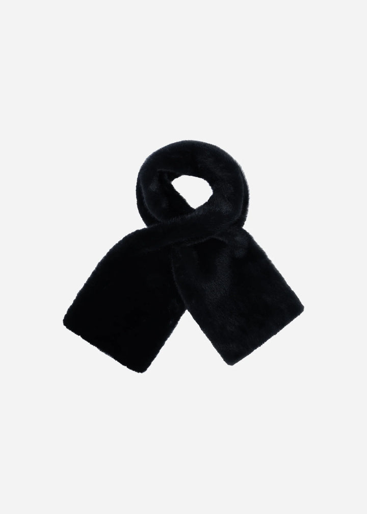 Jemma Faux Mink Scarf Dark Grey