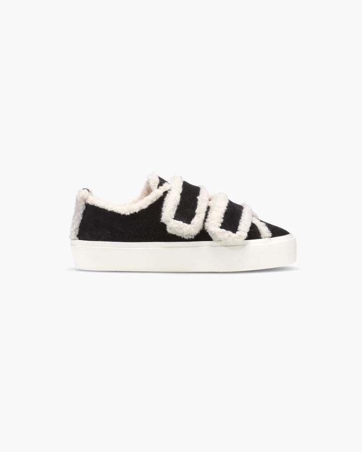 Shearling Low Velcro Black