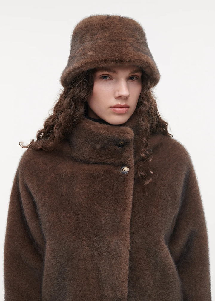 Beau Faux Mink Hat Choco