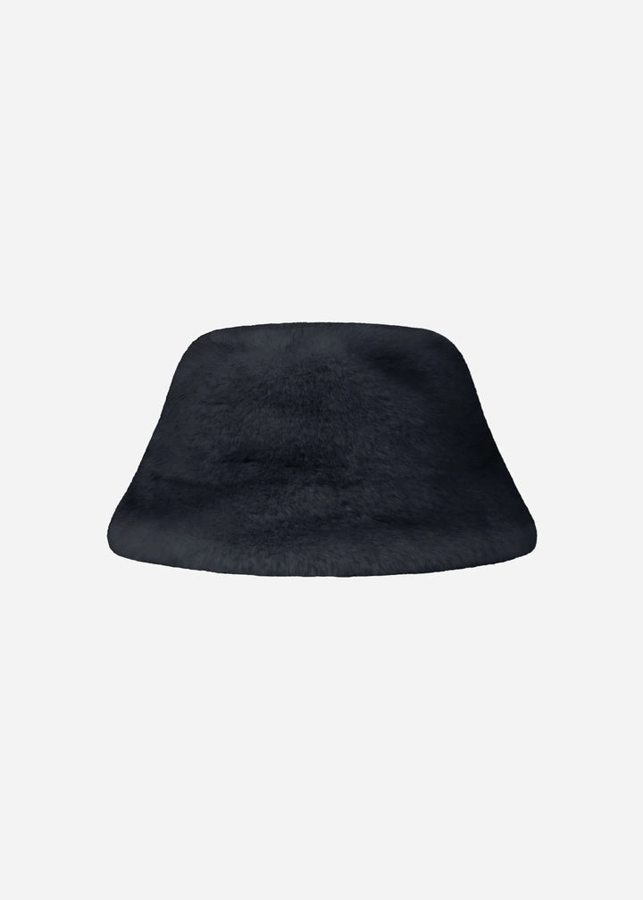 Beau Faux Mink Hat Dark Grey