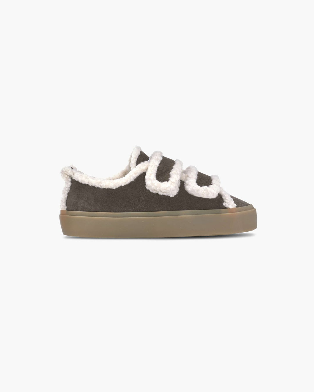 Shearling Low Velcro Dark Brown