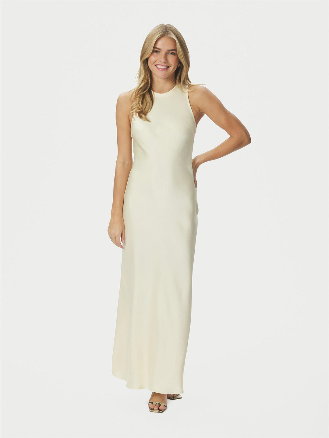 Celinie Heavy Sateen Dress Light Yellow