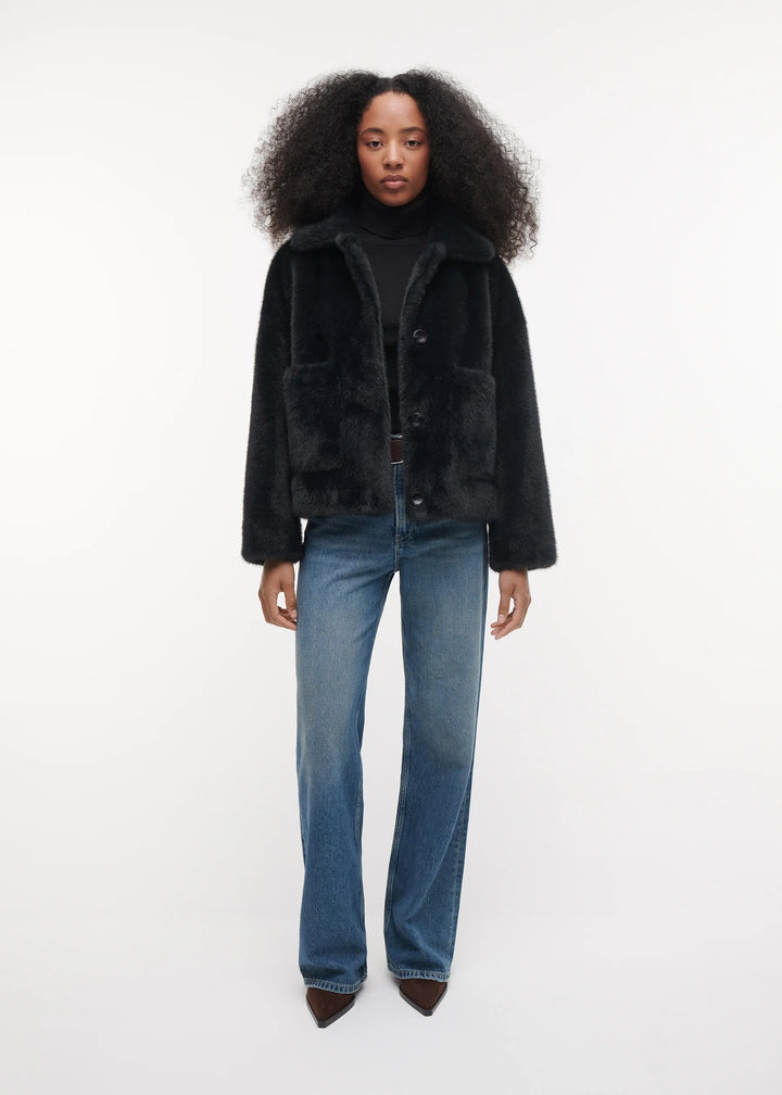 Faje Faux Mink Dark Grey