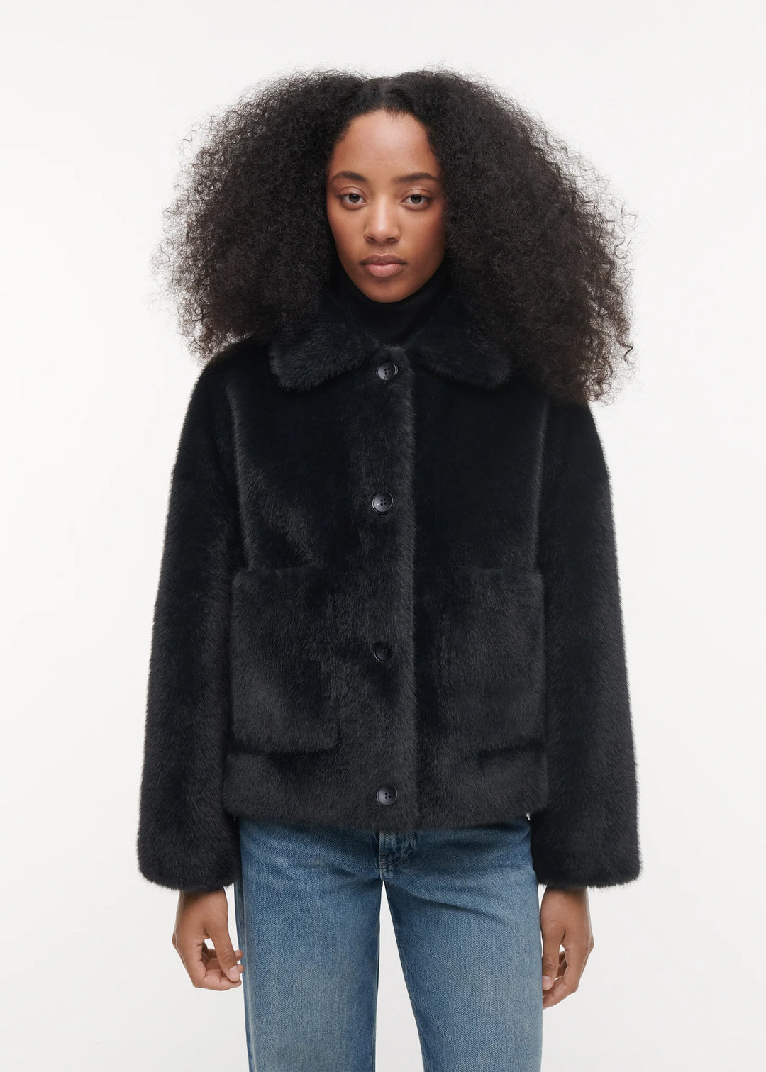 Faje Faux Mink Dark Grey