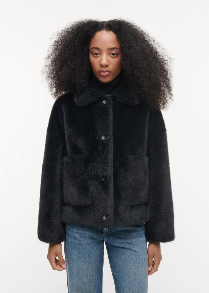 Faje Faux Mink Dark Grey