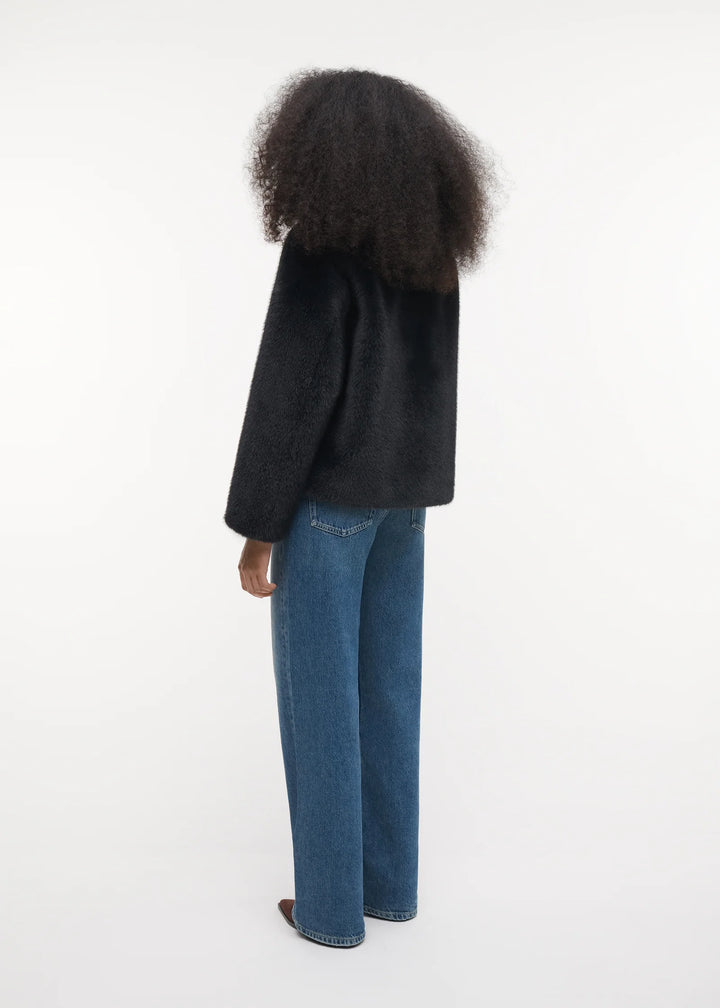 Faje Faux Mink Dark Grey