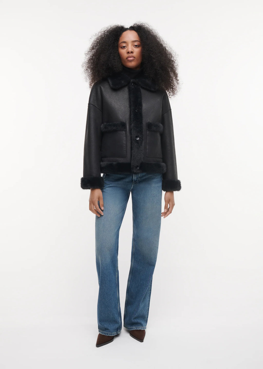 Faje Faux Mink Dark Grey