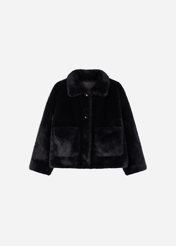 Faje Faux Mink Dark Grey