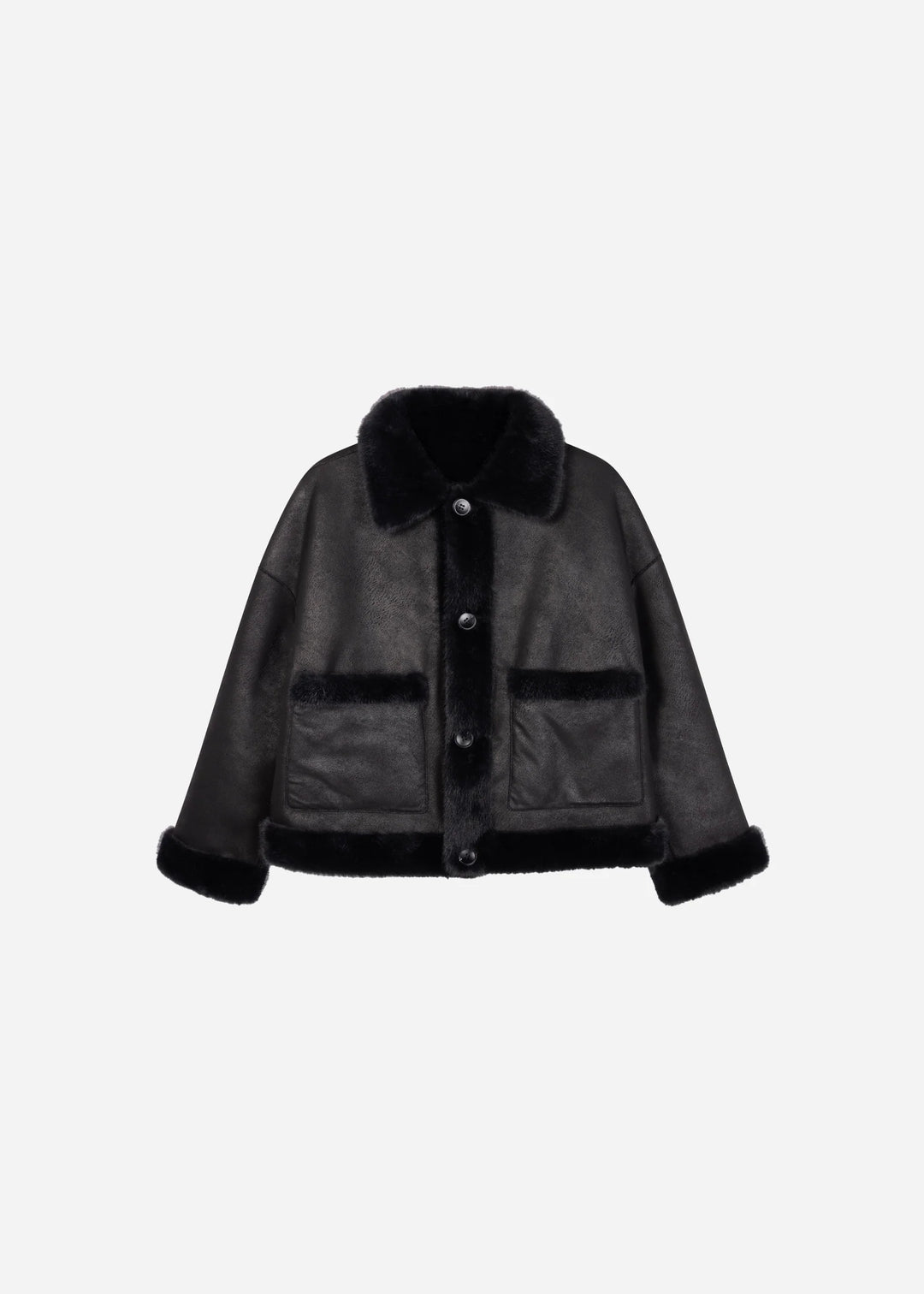 Faje Faux Mink Dark Grey