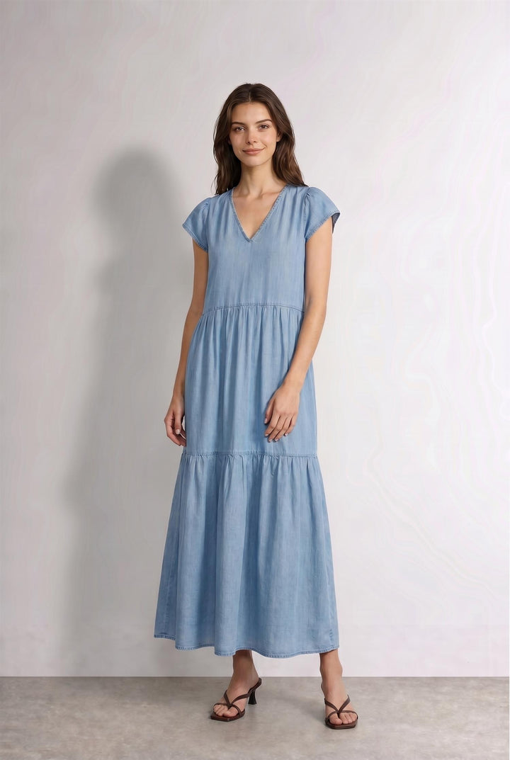 Rora 3 Dress Mid Blue Denim