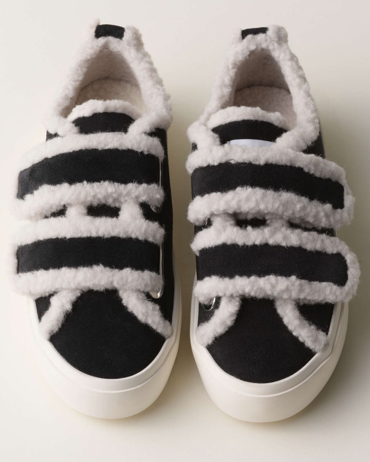 Shearling Low Velcro Black