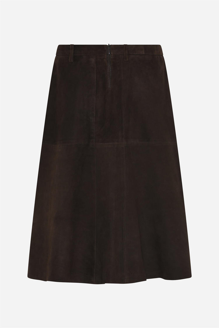 Sueda Irene Suede Skirt Dark Brown