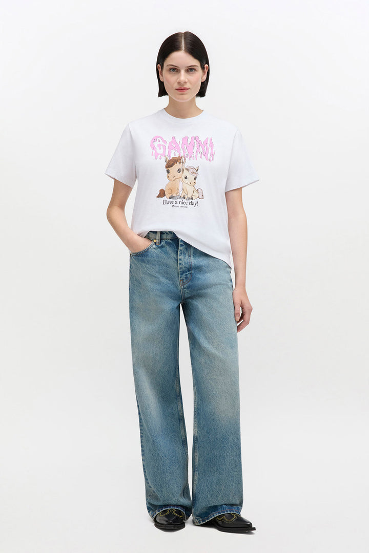 Basic Cotton Jersey T-shirt Bright White