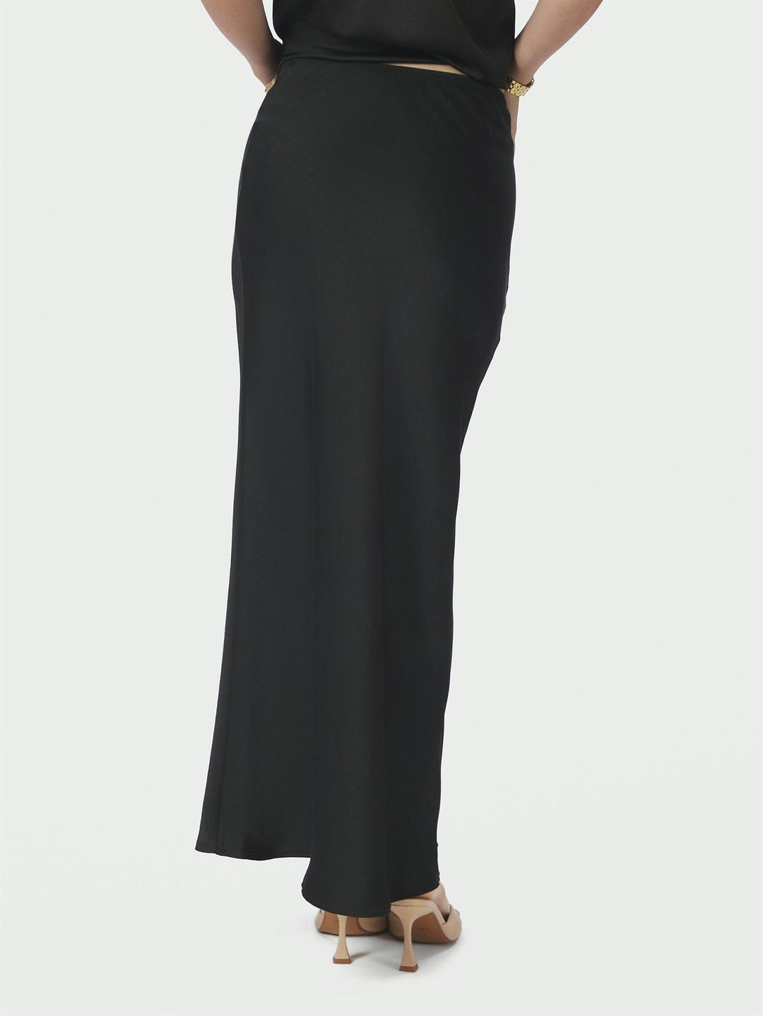 Vicky Heavy Sateen Skirt Black