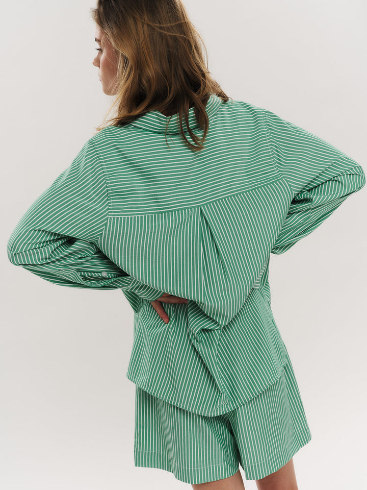 Sally Shirt Vinyard Green Stripe