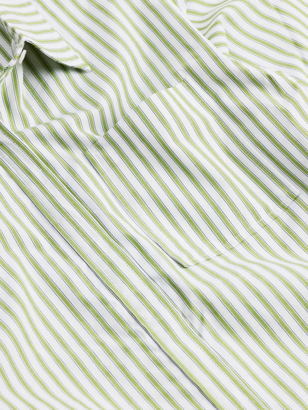 Loose Stripe Shirt Green Stripe