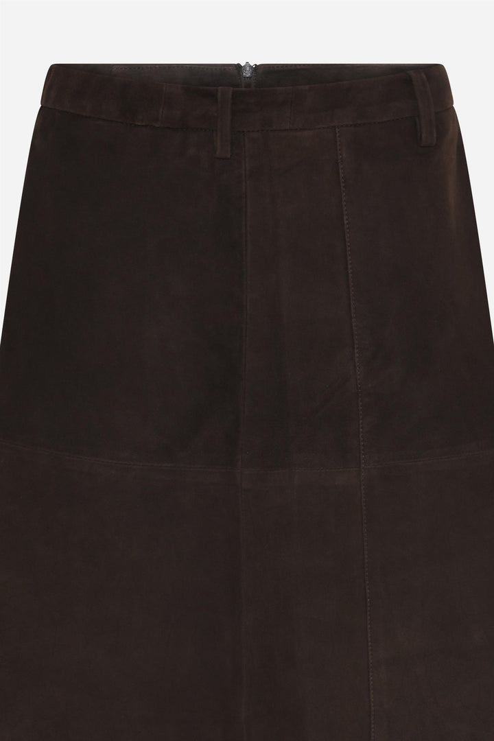 Sueda Irene Suede Skirt Dark Brown