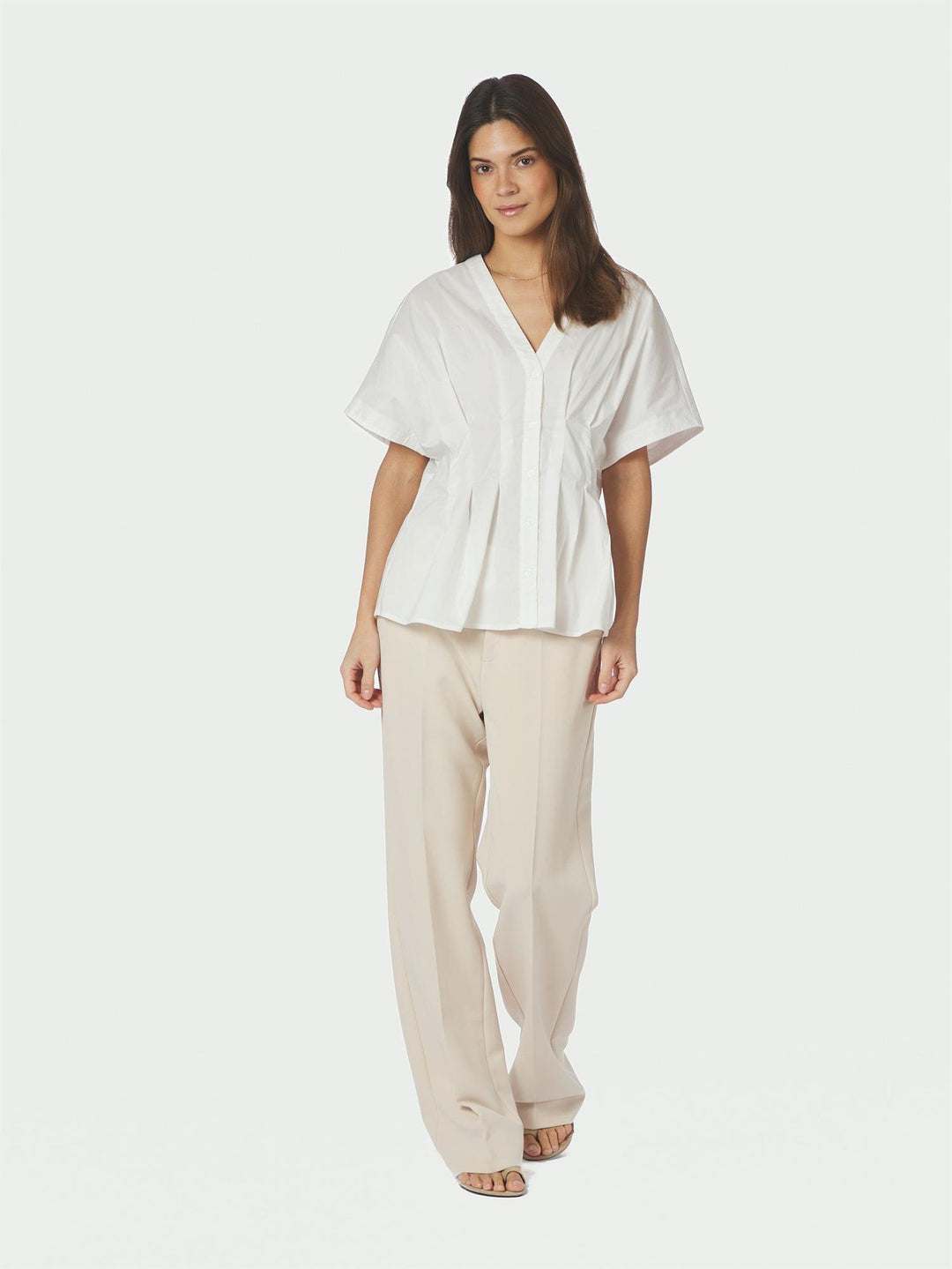 Adamma Poplin Blouse White