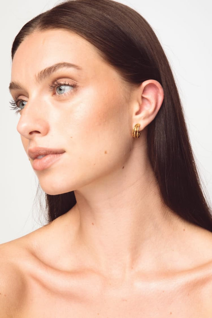 The Tripple Earrings Gold