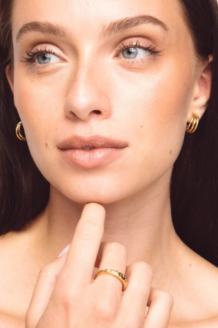 The Tripple Earrings Gold