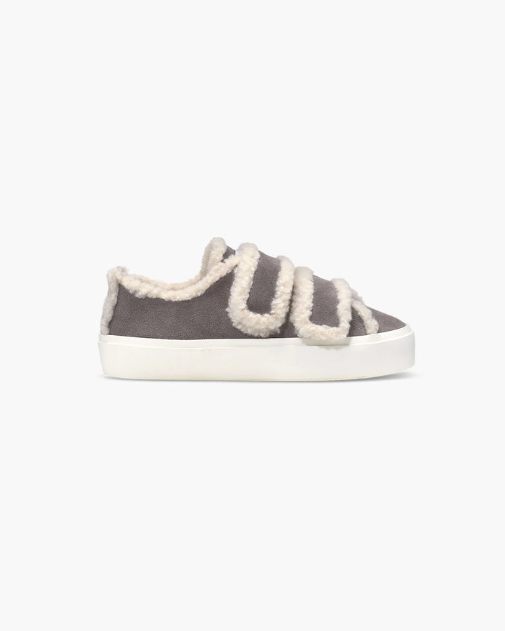 Shearling Low Velcro Grey