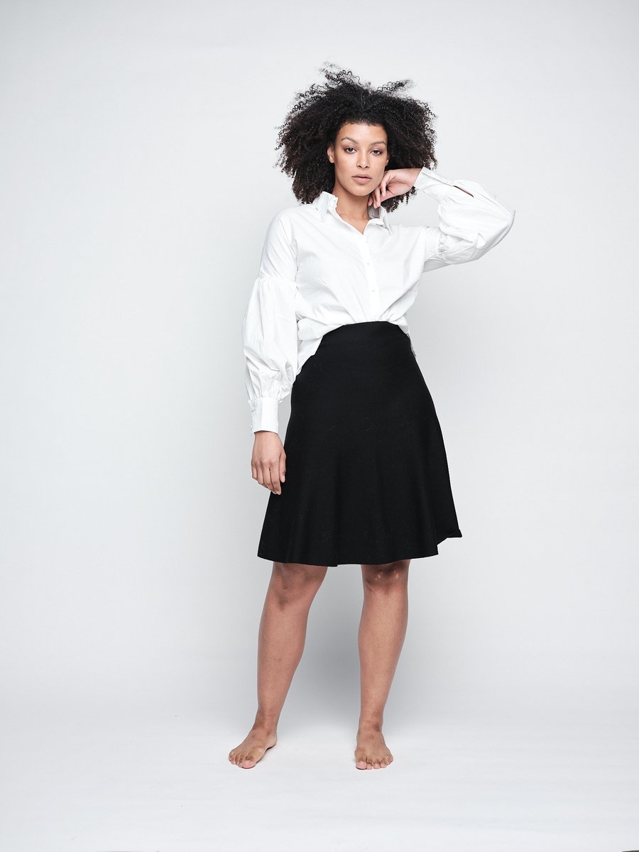 Darja Merino Skirt Black