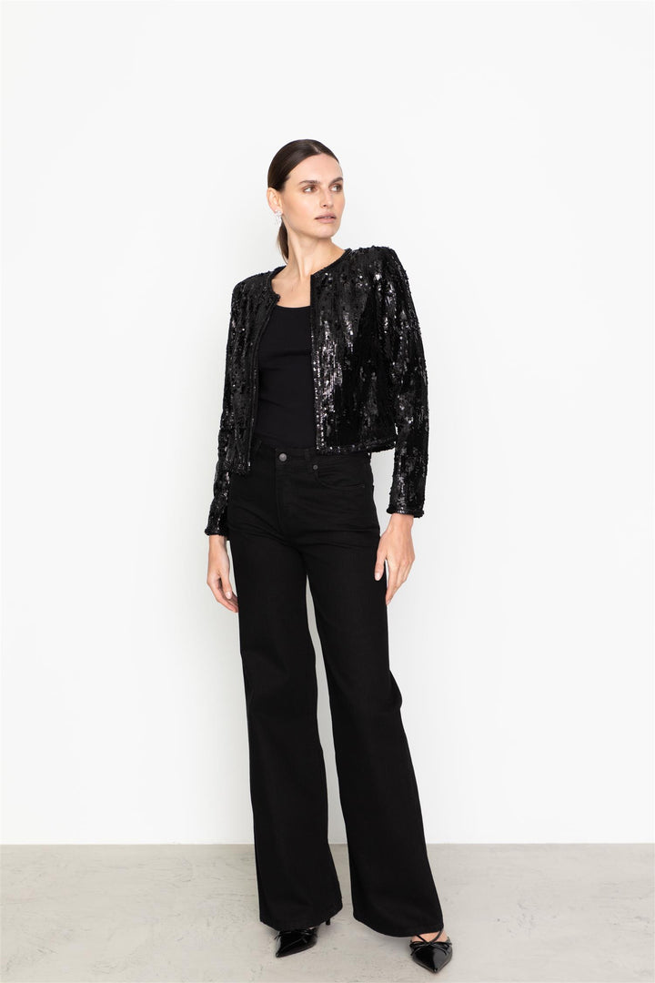 Vela Sequin Jacket Black