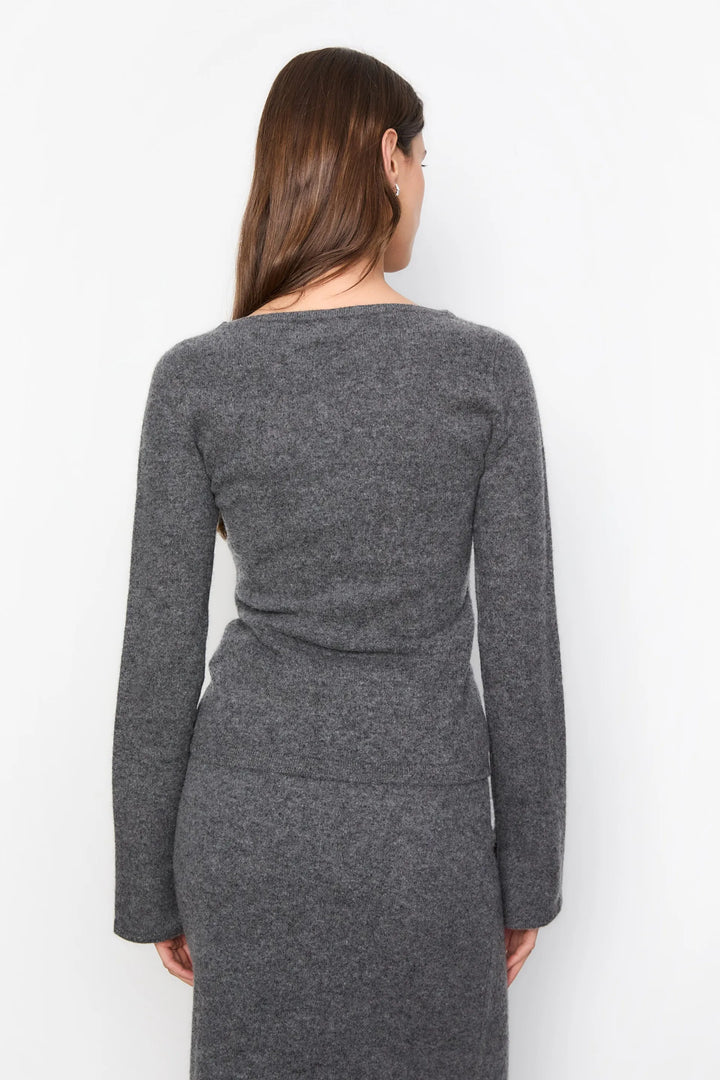 Jana Knit Skirt Dark Grey Melange