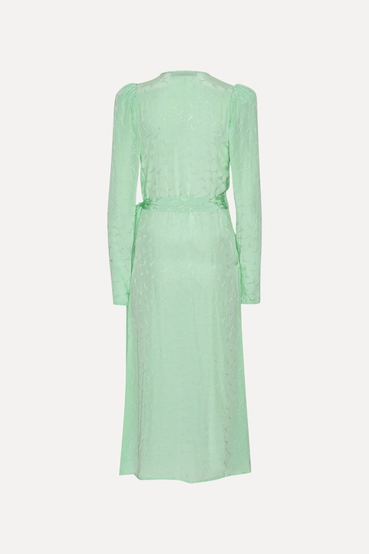 Jacquard Midi Dress Grayed Jade