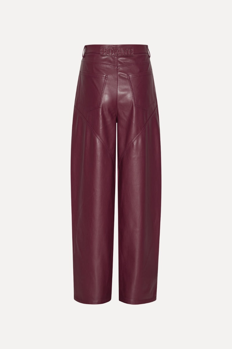 Mid Waisted Piping Pants Zinfandel