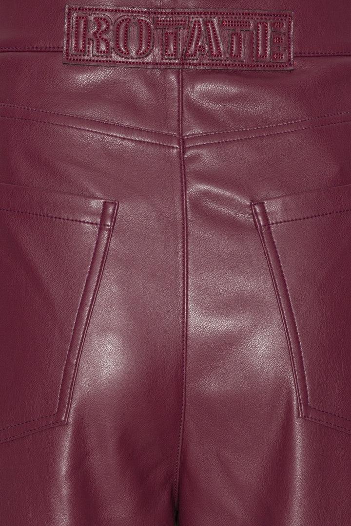 Mid Waisted Piping Pants Zinfandel