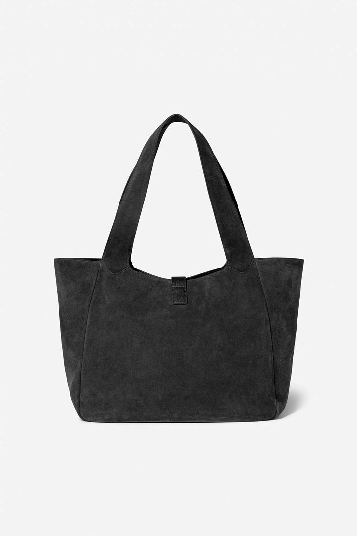 Lucille Tote Bag Large Black Suede