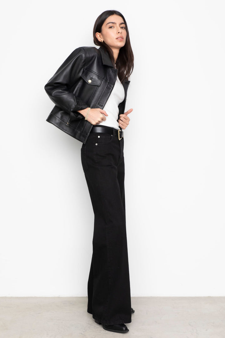 Leslie Leather Jacket Black