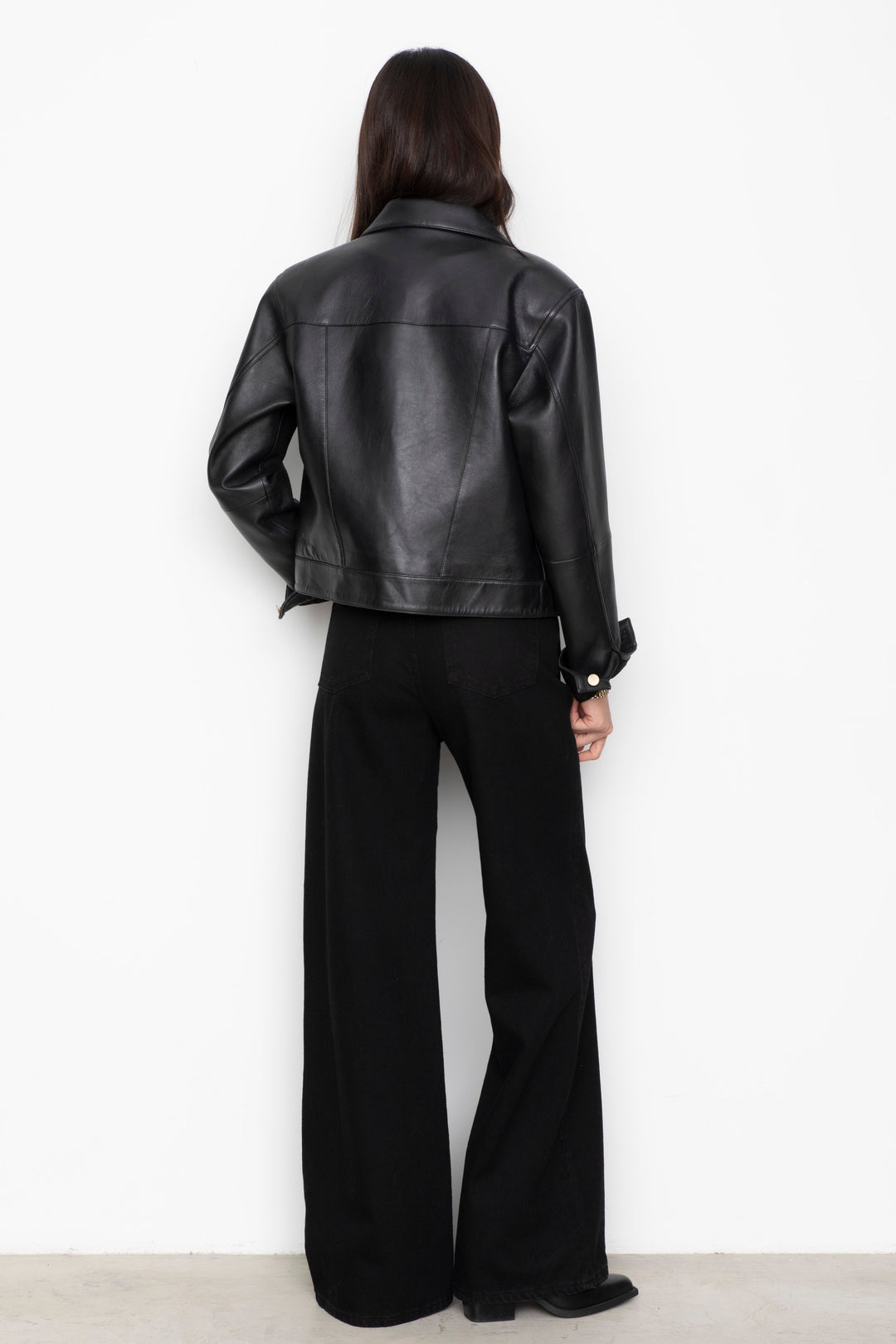 Leslie Leather Jacket Black