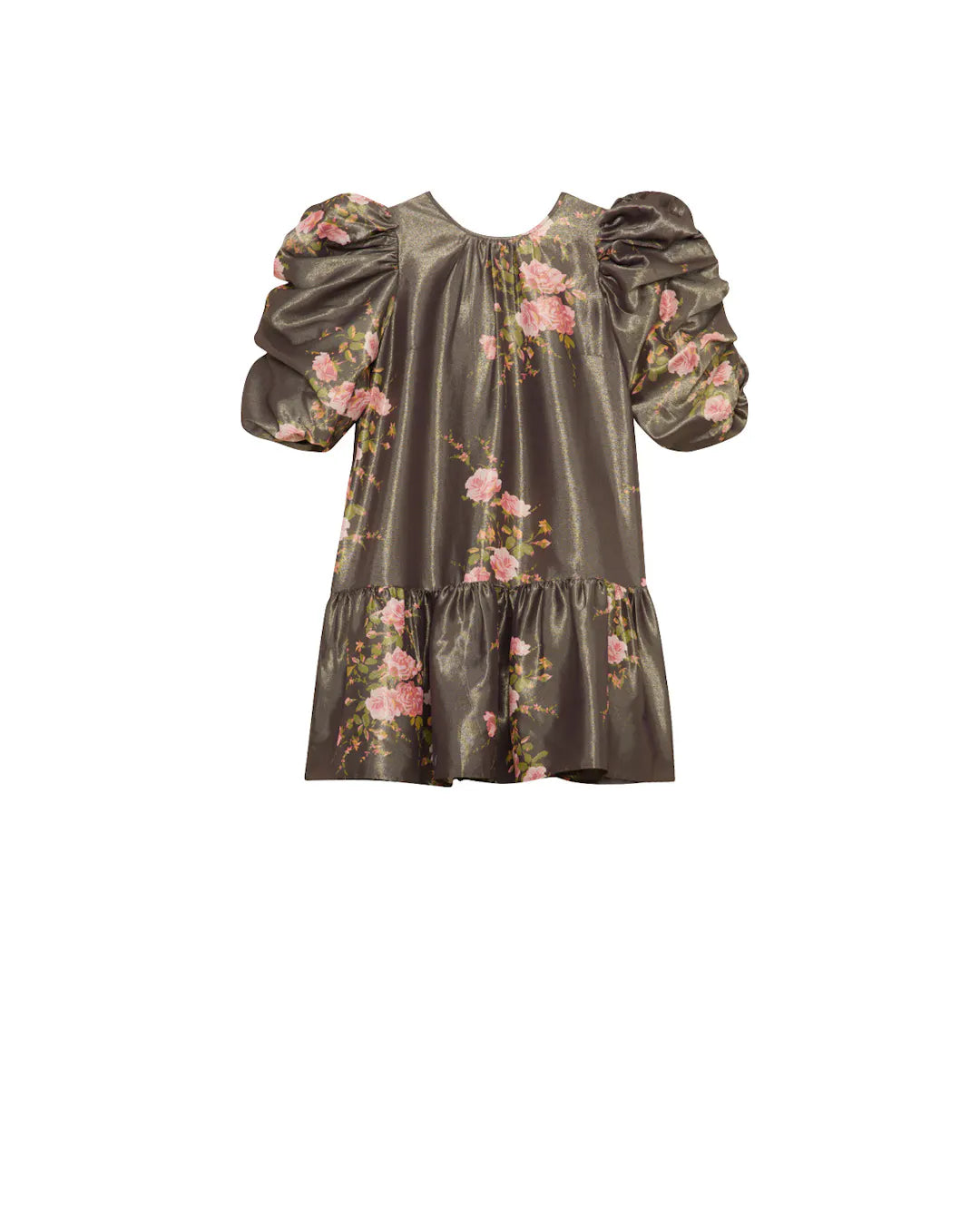 Taffeta Mini Dress Antique Roses