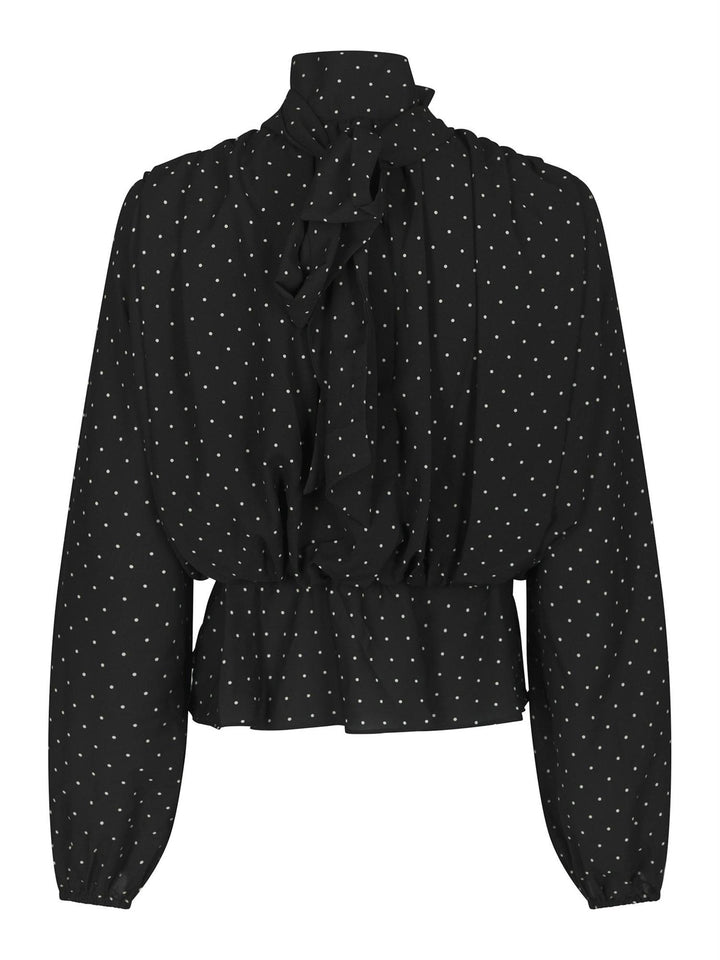 Ettalie Dot Blouse Black