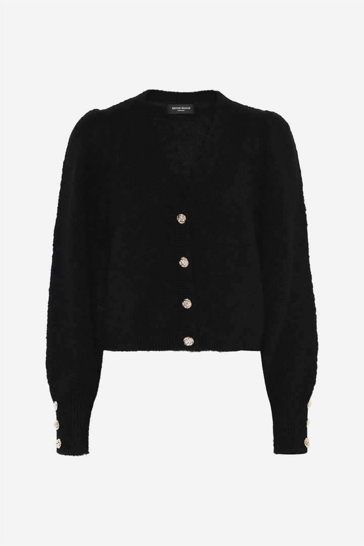 Syringa Brushed Krista Knit Cardigan Black
