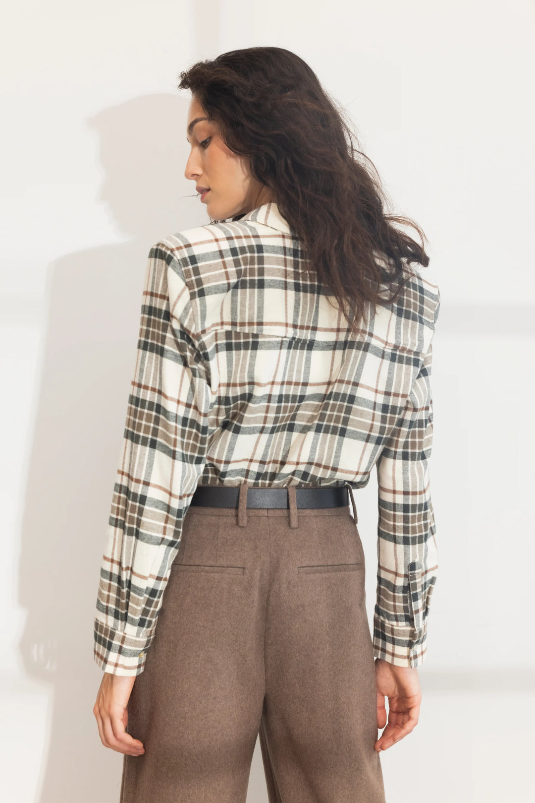 Joan Flannel Shirt Green Check