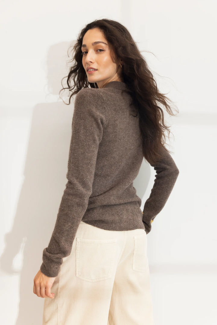 Jolanda Knit Dark Taupe Melange