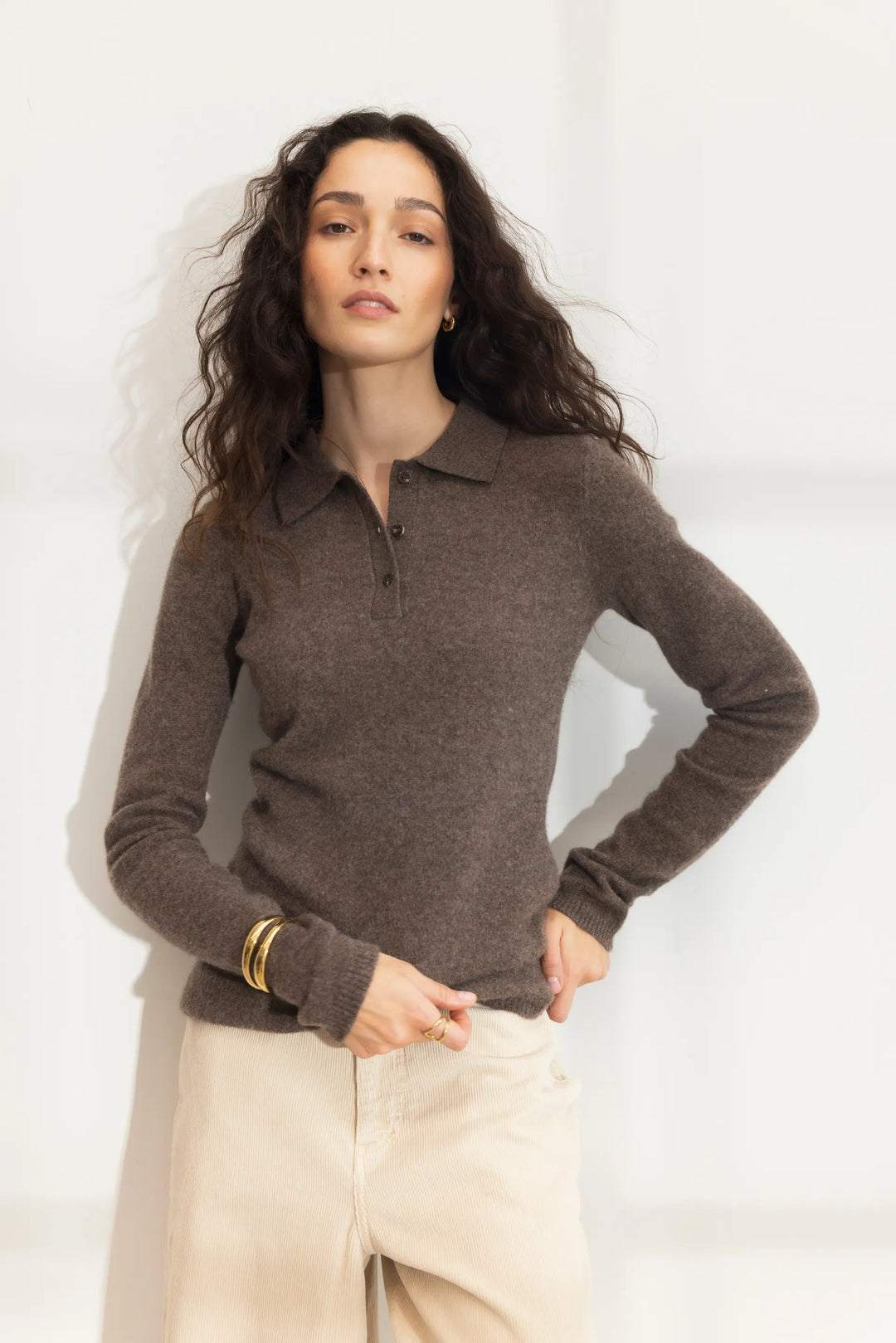 Jolanda Knit Dark Taupe Melange