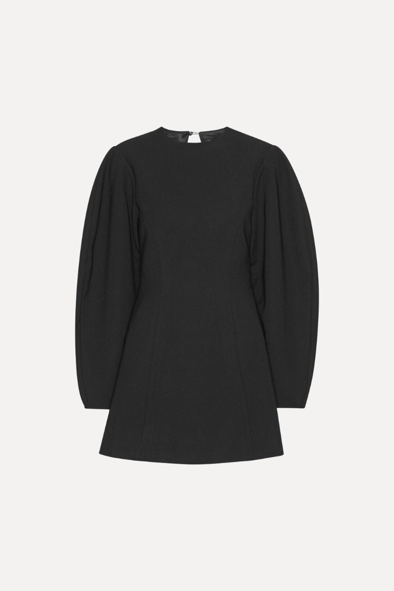 Suiting Flared Mini Dress Black