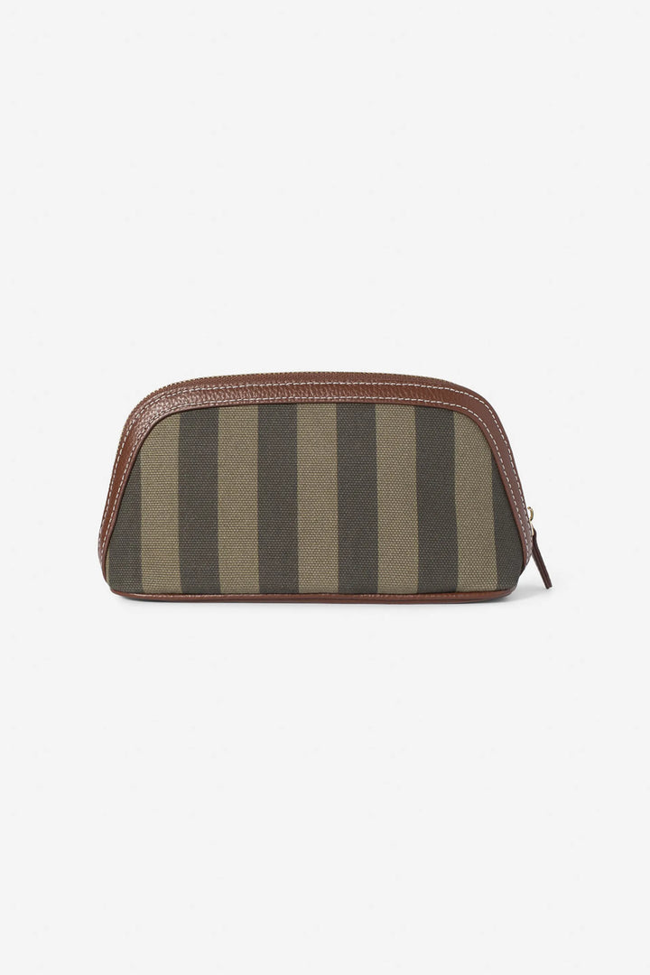Cosmetic Pouch Small Green Stripe
