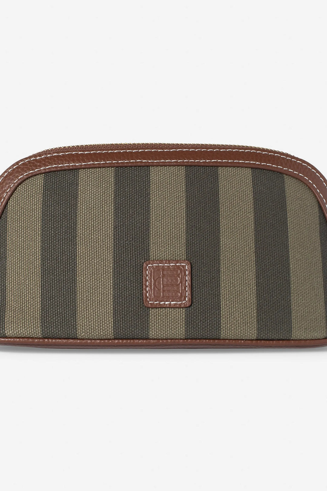Cosmetic Pouch Small Green Stripe