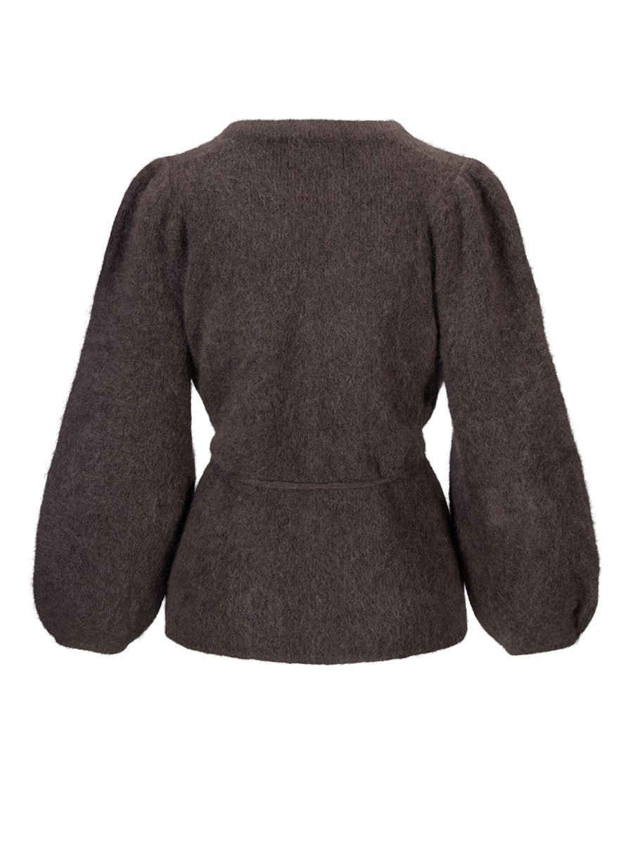Fredrikke Chunky Cardigan Dark Brown