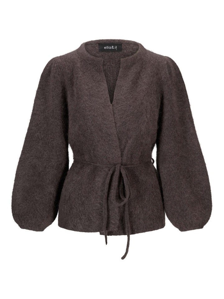 Fredrikke Chunky Cardigan Dark Brown